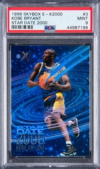 1996-97 E-X2000 Star Date 2000 #3 Kobe Bryant Rookie Card - PSA MINT 9